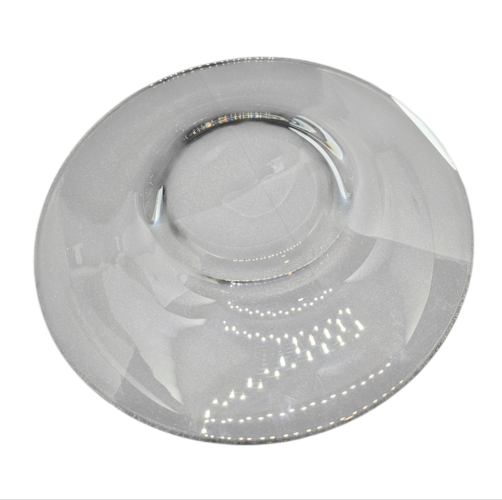 Steuben Art Glass 8 1/2" Clear Plate Vintage 1930s - Picture 5 of 8